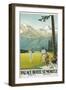 Golfing in the Swiss Alps-Found Image Press-Framed Giclee Print