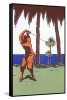 Golfing in the Tropics-null-Framed Stretched Canvas