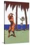 Golfing in the Tropics-null-Stretched Canvas