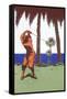 Golfing in the Tropics-null-Framed Stretched Canvas