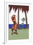 Golfing in the Tropics-null-Framed Art Print