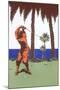 Golfing in the Tropics-null-Mounted Art Print