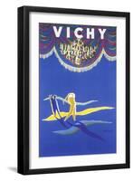 Golfing in Vichy France-null-Framed Art Print