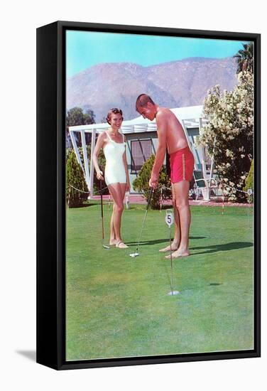 Golfing in Your Bathing Suit, Retro-null-Framed Stretched Canvas