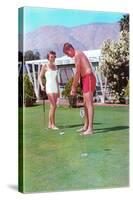 Golfing in Your Bathing Suit, Retro-null-Stretched Canvas