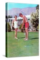 Golfing in Your Bathing Suit, Retro-null-Stretched Canvas