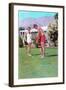 Golfing in Your Bathing Suit, Retro-null-Framed Art Print