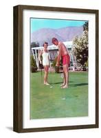 Golfing in Your Bathing Suit, Retro-null-Framed Art Print