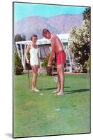 Golfing in Your Bathing Suit, Retro-null-Mounted Art Print