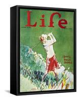 Golfing: Magazine Cover-Garrett Price-Framed Stretched Canvas