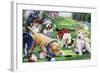 Golfing Puppies-Jenny Newland-Framed Giclee Print