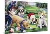 Golfing Puppies-Jenny Newland-Mounted Giclee Print