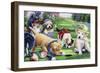 Golfing Puppies-Jenny Newland-Framed Premium Giclee Print