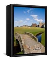 Golfing the Swilcan Bridge on the 18th Hole, St Andrews Golf Course, Scotland-Bill Bachmann-Framed Stretched Canvas