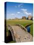 Golfing the Swilcan Bridge on the 18th Hole, St Andrews Golf Course, Scotland-Bill Bachmann-Stretched Canvas