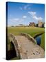 Golfing the Swilcan Bridge on the 18th Hole, St Andrews Golf Course, Scotland-Bill Bachmann-Stretched Canvas