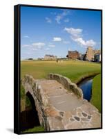 Golfing the Swilcan Bridge on the 18th Hole, St Andrews Golf Course, Scotland-Bill Bachmann-Framed Stretched Canvas