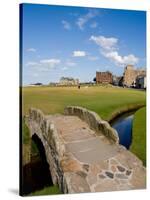 Golfing the Swilcan Bridge on the 18th Hole, St Andrews Golf Course, Scotland-Bill Bachmann-Stretched Canvas