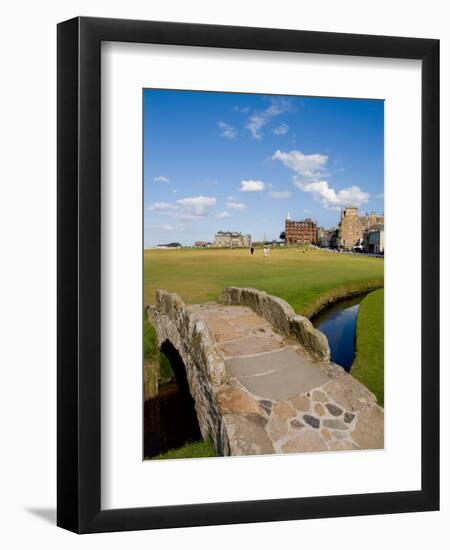 Golfing the Swilcan Bridge on the 18th Hole, St Andrews Golf Course, Scotland-Bill Bachmann-Framed Premium Photographic Print