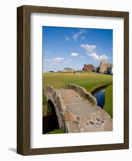 Golfing the Swilcan Bridge on the 18th Hole, St Andrews Golf Course, Scotland-Bill Bachmann-Framed Photographic Print