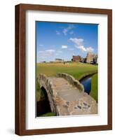 Golfing the Swilcan Bridge on the 18th Hole, St Andrews Golf Course, Scotland-Bill Bachmann-Framed Photographic Print