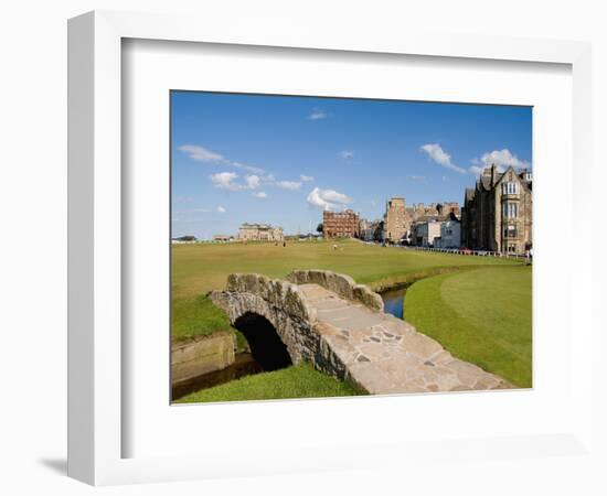 Golfing the Swilcan Bridge on the 18th Hole, St Andrews Golf Course, Scotland-Bill Bachmann-Framed Premium Photographic Print