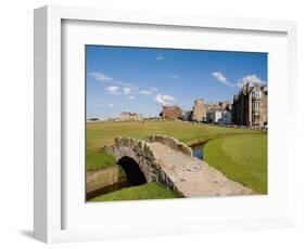 Golfing the Swilcan Bridge on the 18th Hole, St Andrews Golf Course, Scotland-Bill Bachmann-Framed Premium Photographic Print