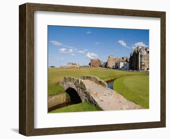 Golfing the Swilcan Bridge on the 18th Hole, St Andrews Golf Course, Scotland-Bill Bachmann-Framed Photographic Print