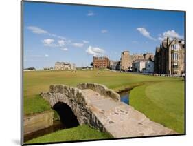 Golfing the Swilcan Bridge on the 18th Hole, St Andrews Golf Course, Scotland-Bill Bachmann-Mounted Photographic Print