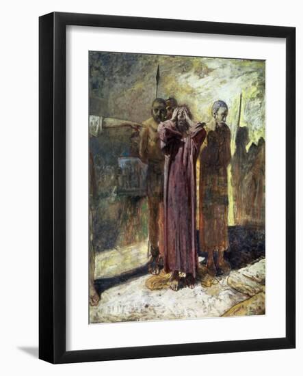 Golgotha, 1892-93-Nikolai Nikolaevich Ge-Framed Giclee Print