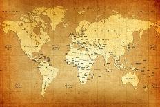 Detailed Old World Map-goliath-Framed Stretched Canvas