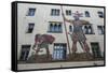 Goliath House, Regensburg, Bavaria, Germany-Michael Runkel-Framed Stretched Canvas