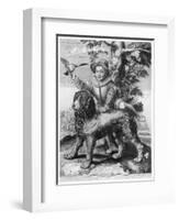 Goltzius's Engraving of the Son of His Friend, Theodore Frisius, Rome, 1599-Hendrik Goltzius-Framed Giclee Print