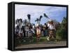 Gombey Dancers, Bermuda, Central America-Doug Traverso-Framed Stretched Canvas