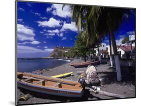 Gommiers, Wooden Fishing Boats, Bellefontaine, FWI-Walter Bibikow-Mounted Photographic Print