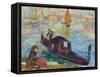 Gondel, Venedig. 1881-Pierre-Auguste Renoir-Framed Stretched Canvas