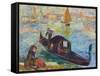 Gondel, Venedig. 1881-Pierre-Auguste Renoir-Framed Stretched Canvas