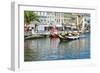 Gondol-Like Moliceiros Boats Navigating on the Central Channel, Aveiro, Beira, Portugal, Europe-G and M Therin-Weise-Framed Photographic Print