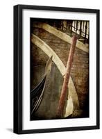 Gondola and Bridge, Venice, Italy-Jon Arnold-Framed Photographic Print