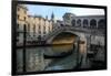 Gondola and Rialto Bridge Evening Light, Venice, Italy-Darrell Gulin-Framed Photographic Print