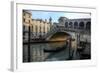 Gondola and Rialto Bridge Evening Light, Venice, Italy-Darrell Gulin-Framed Photographic Print