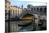 Gondola and Rialto Bridge Evening Light, Venice, Italy-Darrell Gulin-Mounted Photographic Print