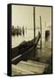 Gondola and San Marco Antique-Moises Levy-Framed Stretched Canvas