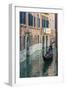 Gondola Boat Passing Through a Narrow Canal, Venice, Veneto, Italy-Stefano Politi Markovina-Framed Photographic Print