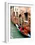 Gondola by a Brick Wall, Venice-Igor Maloratsky-Framed Art Print