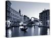 Gondola by the Rialto Bridge, Grand Canal, Venice, Italy-Alan Copson-Stretched Canvas