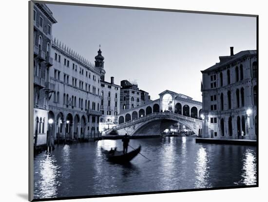 Gondola by the Rialto Bridge, Grand Canal, Venice, Italy-Alan Copson-Mounted Photographic Print