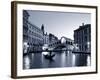 Gondola by the Rialto Bridge, Grand Canal, Venice, Italy-Alan Copson-Framed Photographic Print