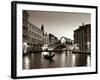 Gondola by the Rialto Bridge, Grand Canal, Venice, Italy-Alan Copson-Framed Photographic Print