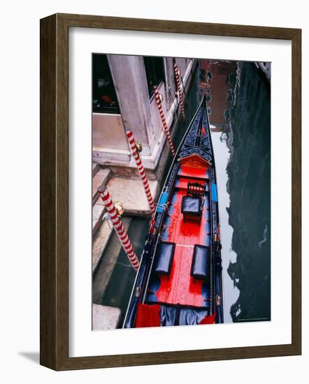 Gondola Docked in Venice, Italy-Tom Haseltine-Framed Photographic Print